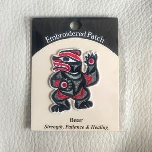 'Bear' 2.5" Embroidered Patch Indigenous Design by Douglas Horne